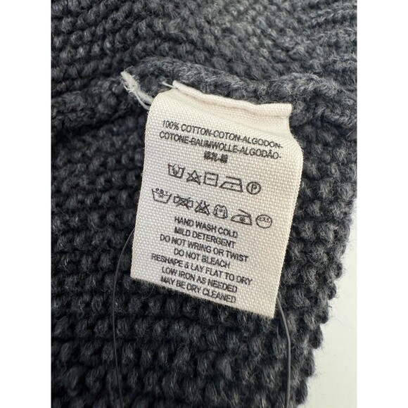 Free People Womens Small Gray Textured Knit Moto Sweater Jacket Cotton Zip Up - Picture 15 of 16